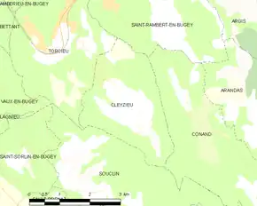 Poziția localității Cleyzieu