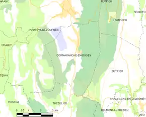 Poziția localității Cormaranche-en-Bugey