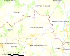 Poziția localității Curciat-Dongalon