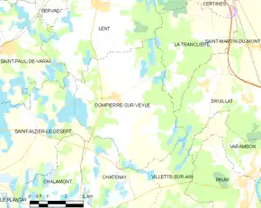 Poziția localității Dompierre-sur-Veyle