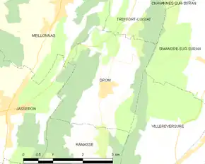Poziția localității Drom