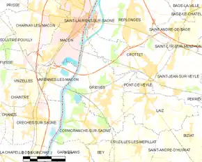 Poziția localității Grièges