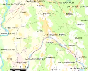 Poziția localității Lagnieu