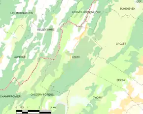 Poziția localității Lélex