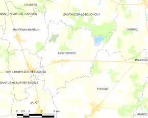 Poziția localității Lescheroux