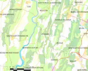 Poziția localității Leyssard