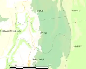 Poziția localității Lochieu
