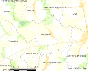 Poziția localității Marsonnas
