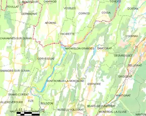 Poziția localității Matafelon-Granges