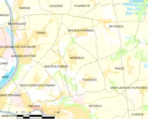 Poziția localității Misérieux