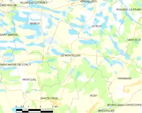 Poziția localității Le Montellier
