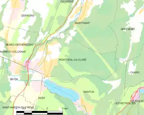 Poziția localității Montréal-la-Cluse
