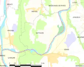 Poziția localității Nattages