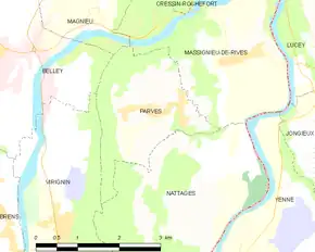 Poziția localității Parves