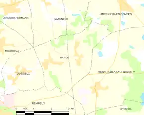 Poziția localității Rancé