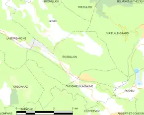 Poziția localității Rossillon