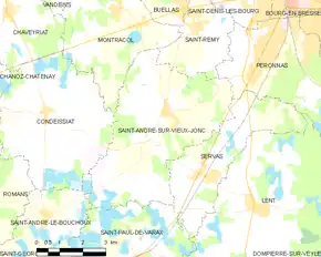 Poziția localității Saint-André-sur-Vieux-Jonc