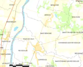 Poziția localității Saint-Bénigne