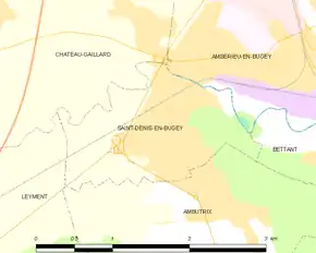 Poziția localității Saint-Denis-en-Bugey