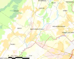 Poziția localității Saint-Genis-Pouilly