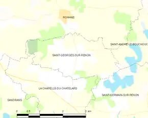 Poziția localității Saint-Georges-sur-Renon