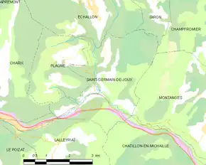 Poziția localității Saint-Germain-de-Joux