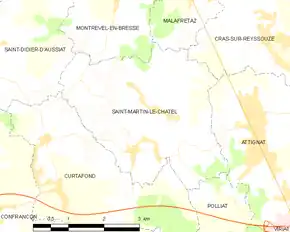 Poziția localității Saint-Martin-le-Châtel
