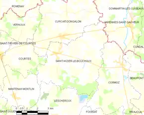 Poziția localității Saint-Nizier-le-Bouchoux