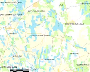 Poziția localității Saint-Nizier-le-Désert