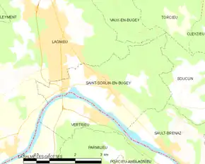 Poziția localității Saint-Sorlin-en-Bugey