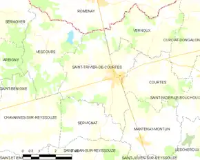 Poziția localității Saint-Trivier-de-Courtes