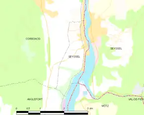 Poziția localității Seyssel