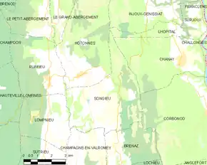 Poziția localității Songieu