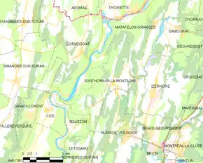Poziția localității Sonthonnax-la-Montagne