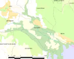 Poziția localității Talissieu