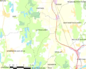 Poziția localității La Tranclière