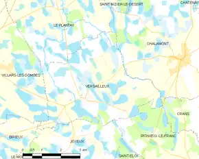 Poziția localității Versailleux