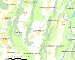 Poziția localității Villereversure