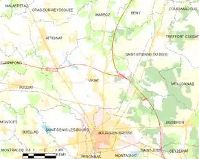 Poziția localității Viriat