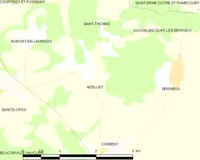 Poziția localității Aizelles