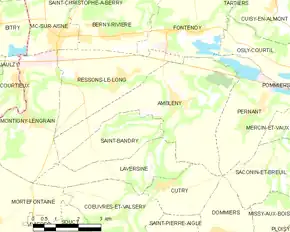 Poziția localității Ambleny