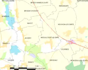 Poziția localității Anguilcourt-le-Sart