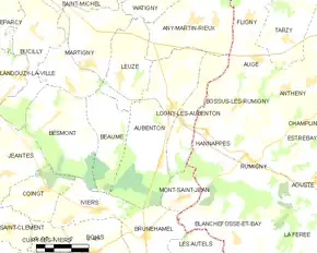 Poziția localității Aubenton