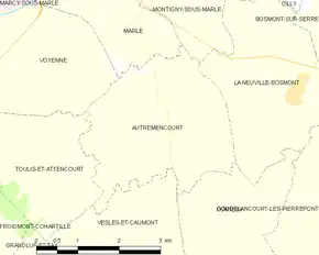 Poziția localității Autremencourt