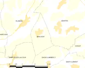 Poziția localității Bancigny