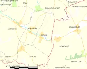 Poziția localității Berlise