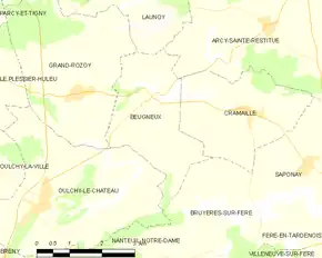 Poziția localității Beugneux