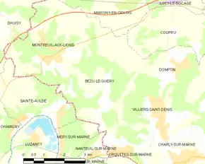 Poziția localității Bézu-le-Guéry