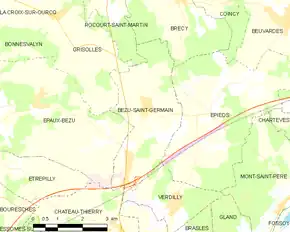 Poziția localității Bézu-Saint-Germain