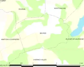 Poziția localității Bièvres